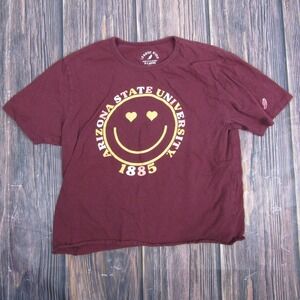 Arizona State University Shirt Kids XL Maroon 1885 Smiley Face Heart Eyes Tee